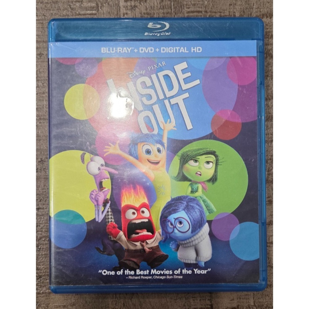 Disney Pixar Inside Out Blu-Ray DVD Digital HD 2015 Movie Pete Docter PG